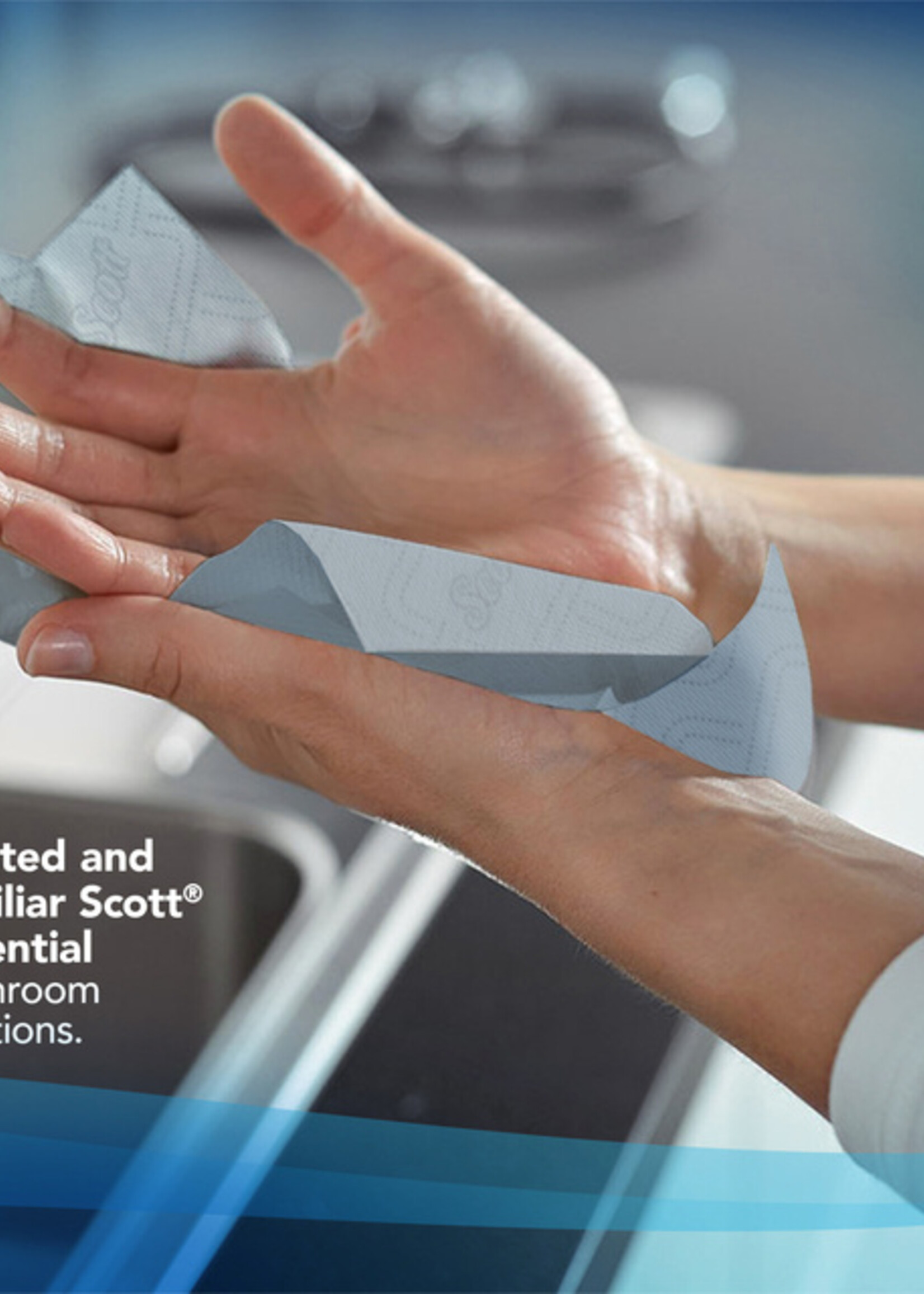 Scott Handdoekrol Scott Essential Slimroll 1-laags 190m blauw 6696