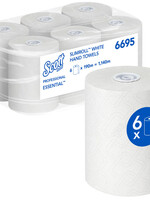 Scott Essuie-mains Scott Essential Slimroll 6695 1 ép 190m blanc