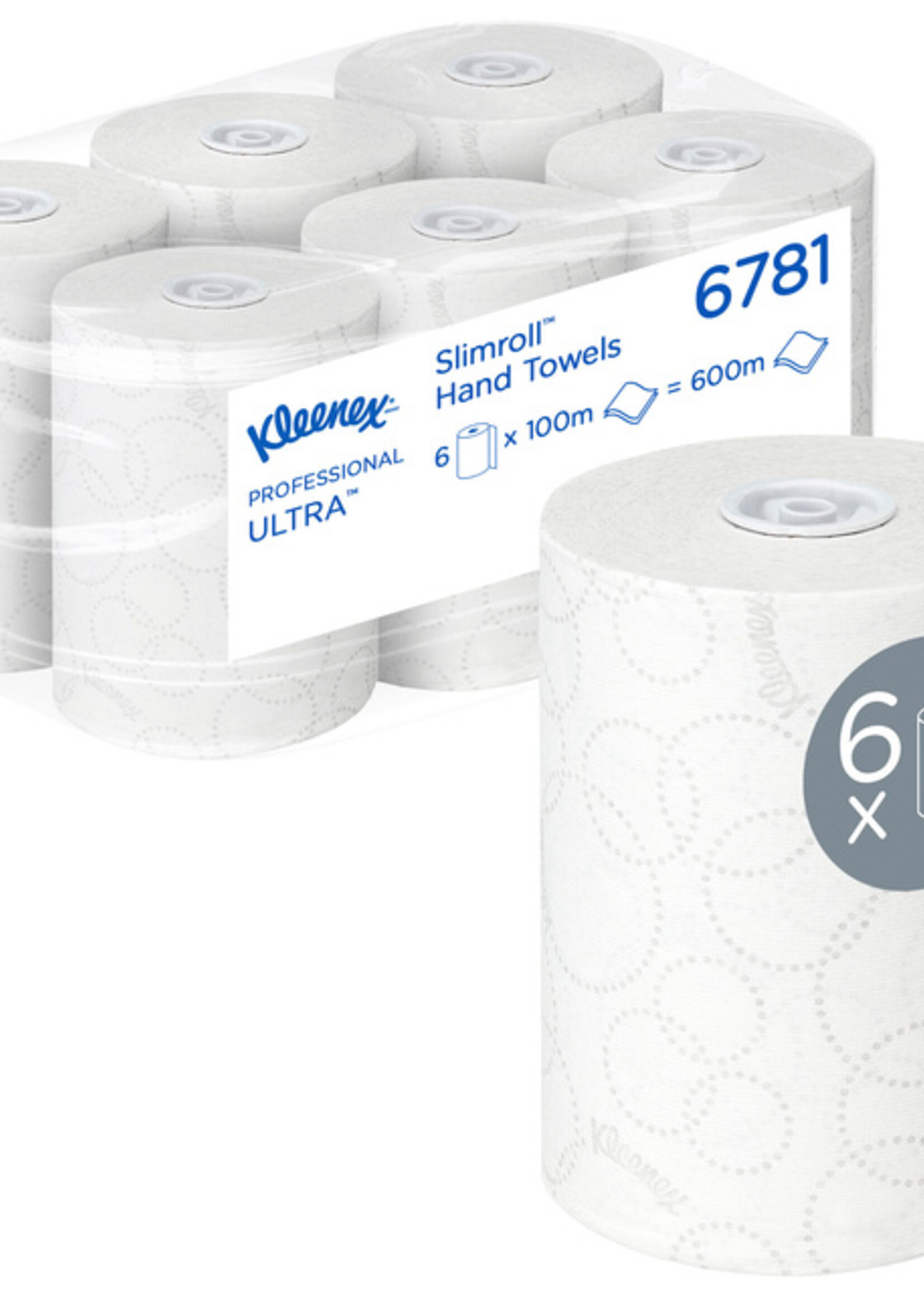 Kleenex Handdoekrol Kleenex Ultra Slimroll 2-laags 100m wit 6781