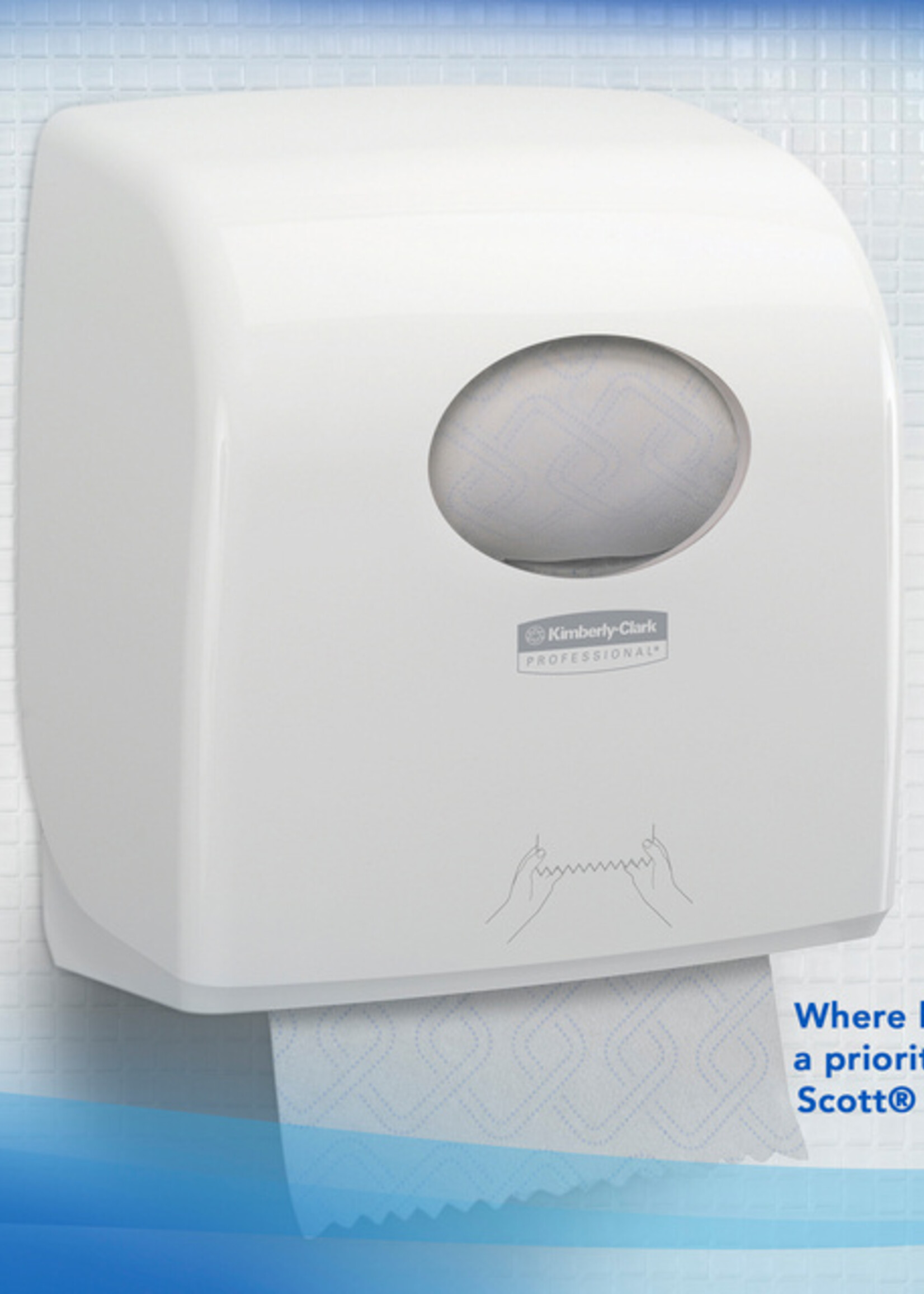 Scott Essuie-mains Scott 6623 Slimroll 1 épaisseur 165m blanc