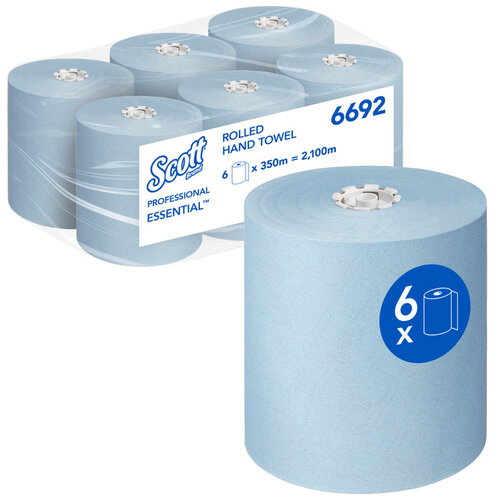 Scott Essuie-mains KC Scott Essential 6692 1 épaisseur 350m bleu