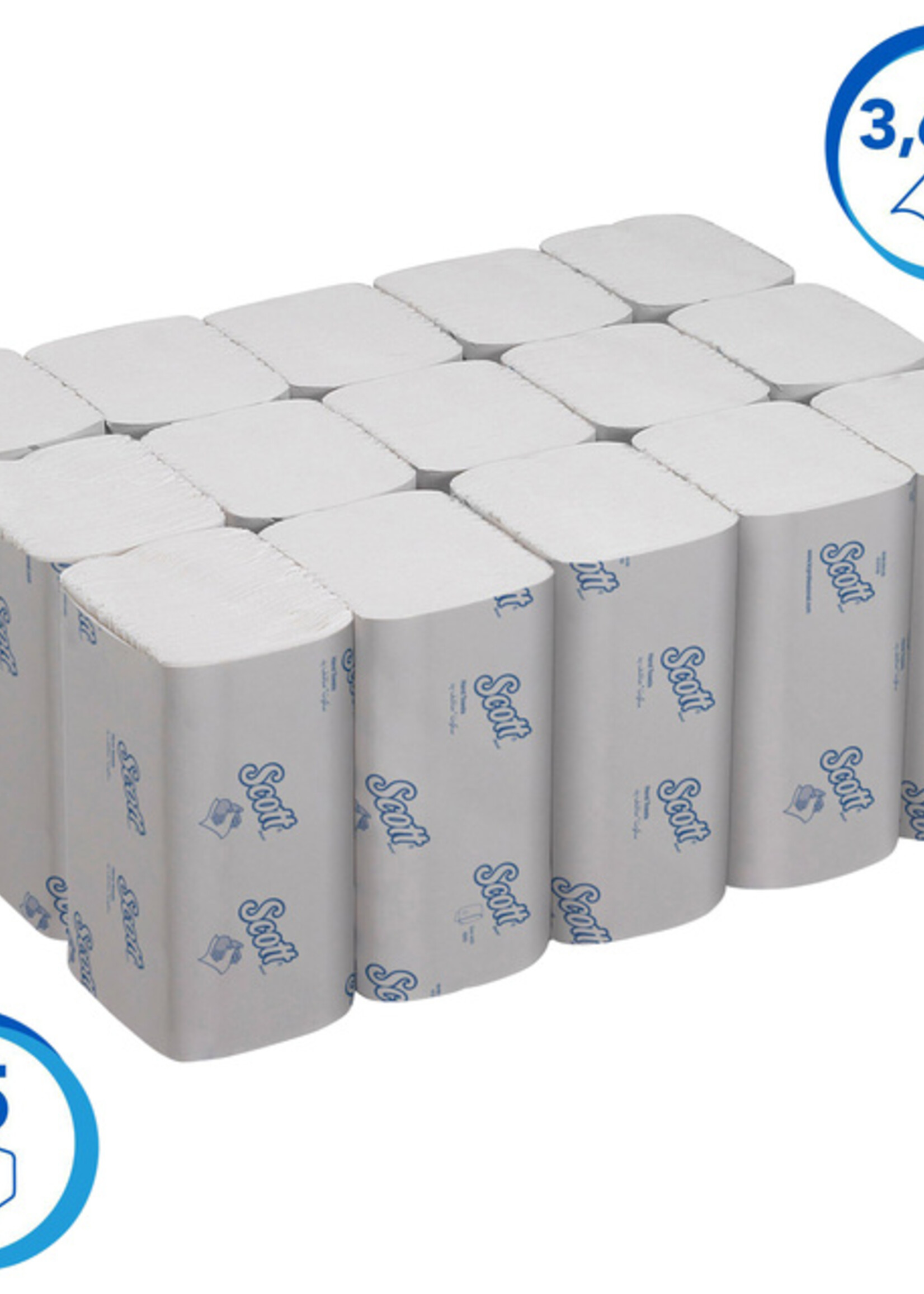 Scott Essuie-mains Scott Essential 6669 pli-I 1 ép 20x32cm 15x240 feuilles blanc