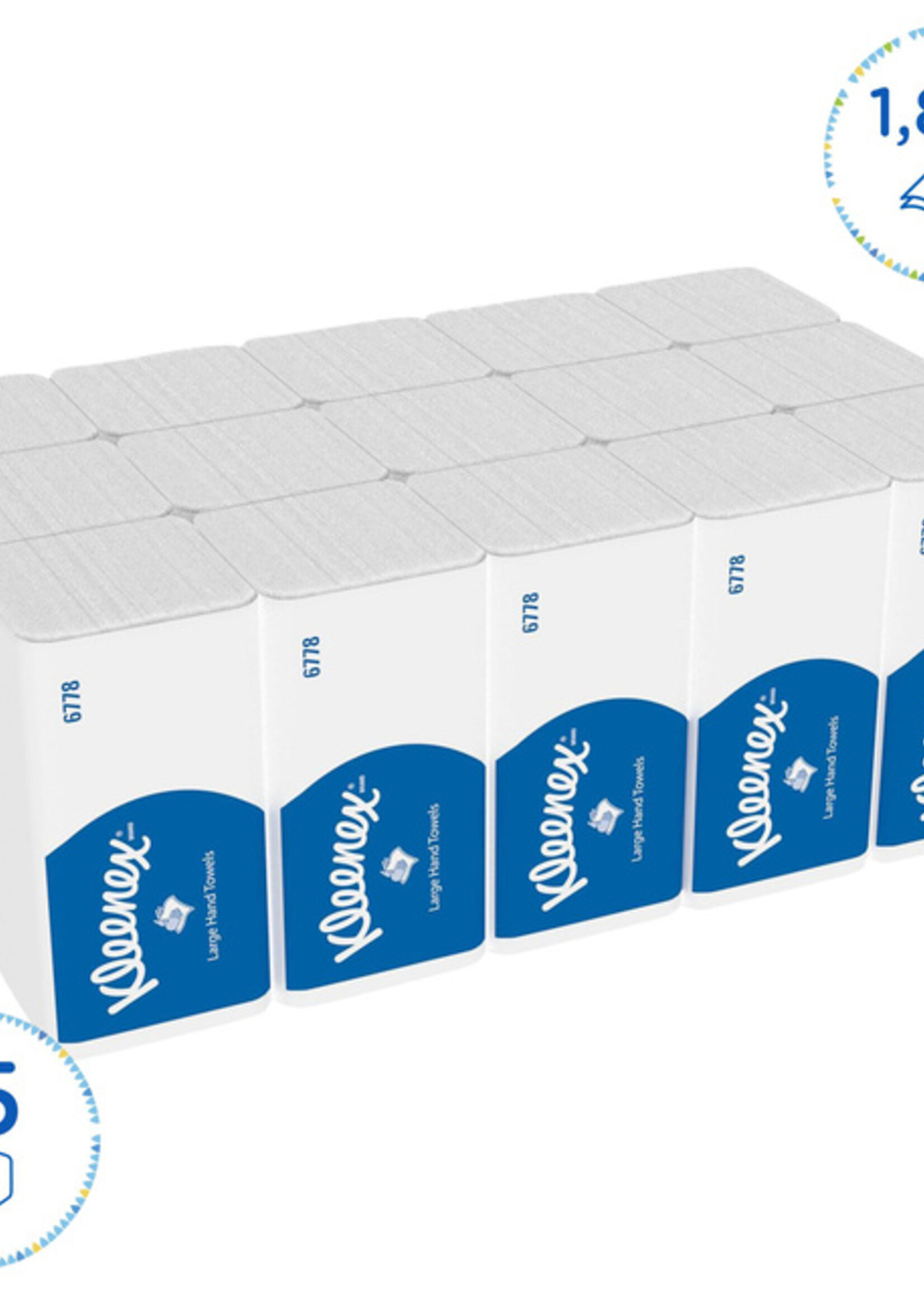 Kleenex Handdoek Kleenex i-vouw 2-laags 21.5x31.8cm 15x124stuks wit  6778