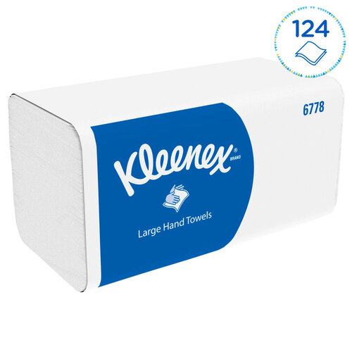 Kleenex Handdoek Kleenex i-vouw 2-laags 21.5x31.8cm 15x124stuks wit  6778