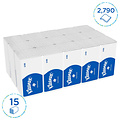 Kleenex Essuie-mains Kleenex 6789 pli-i 2 ép 21x21,5cm blanc 15x 186 pièces