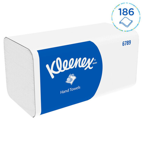 Kleenex Essuie-mains Kleenex 6789 pli-i 2 ép 21x21,5cm blanc 15x 186 pièces