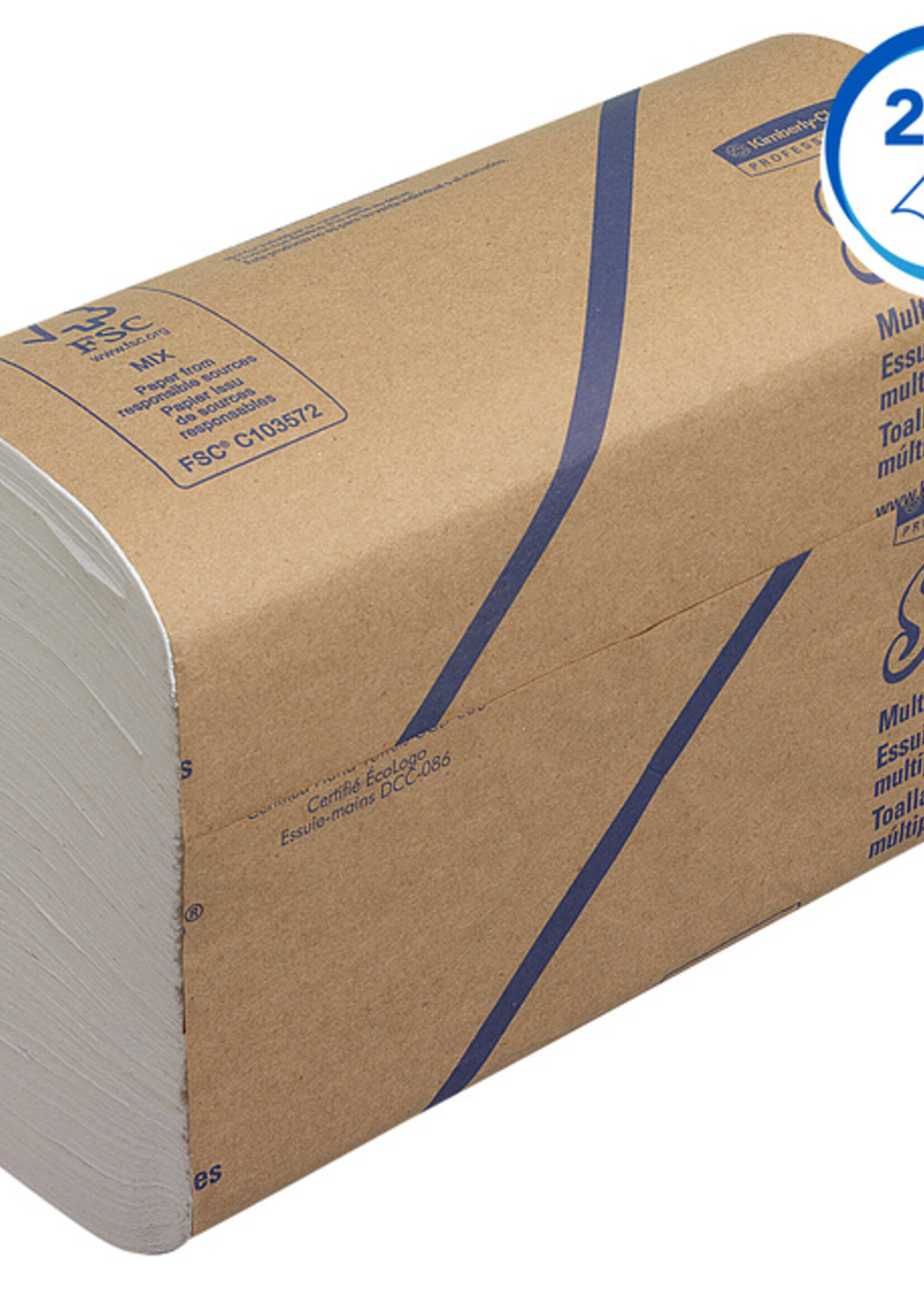 Scott Handdoek Scott m-vouw 1laags 20.3x24cm wit 16x250stuks 3749