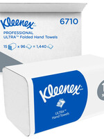 Kleenex Essuie-mains Kleenex 6710 Ultra pli-I 3 épaisseurs 21,5x31,8cm 15x96 fls blanc