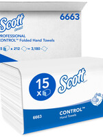 Scott Handdoek Scott  i-vouw 1-laags 21.5x31.5cm wit 15x212stuks 6663