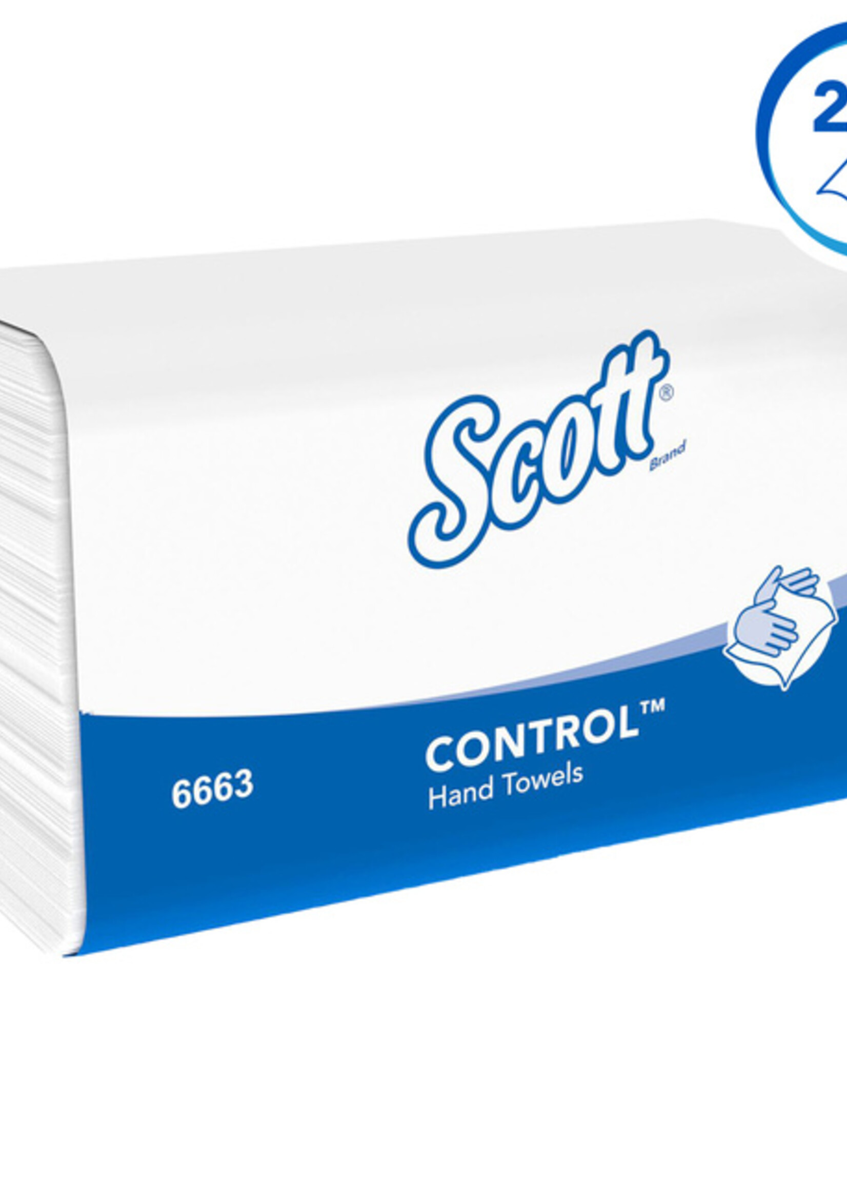 Scott Handdoek Scott  i-vouw 1-laags 21.5x31.5cm wit 15x212stuks 6663