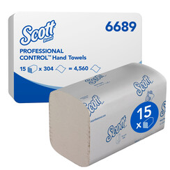 Essuie-mains Scott 6689 pli-I 1 épaisseur 21x20cm 15x304 feuilles blanc
