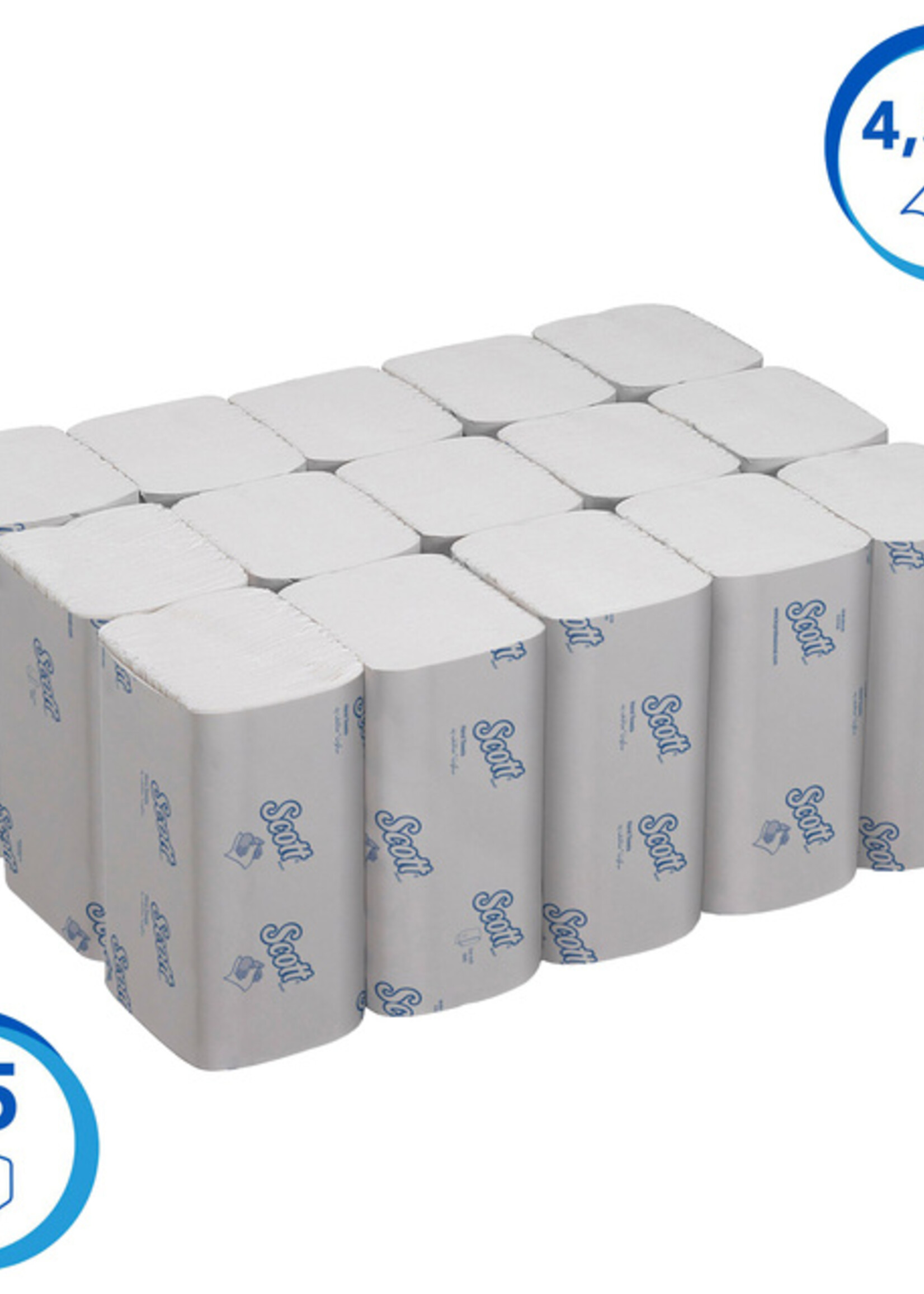 Scott Handdoek Scott i-vouw 1-laags 21x20cm wit 15x304stuks 6689