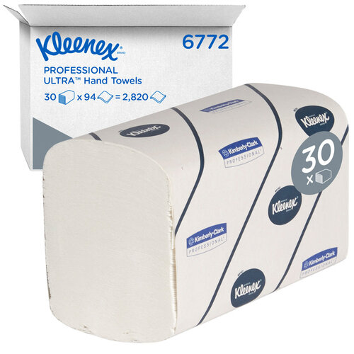 Kleenex Handdoek Kleenex Ultra i-vouw 2-laags 21,5x41,5cm 30x94stuks wit 6772