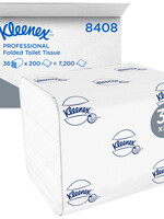 Kleenex Papier toilette plié Kleenex 8408 2 épaisseurs 36x200 feuilles blanc
