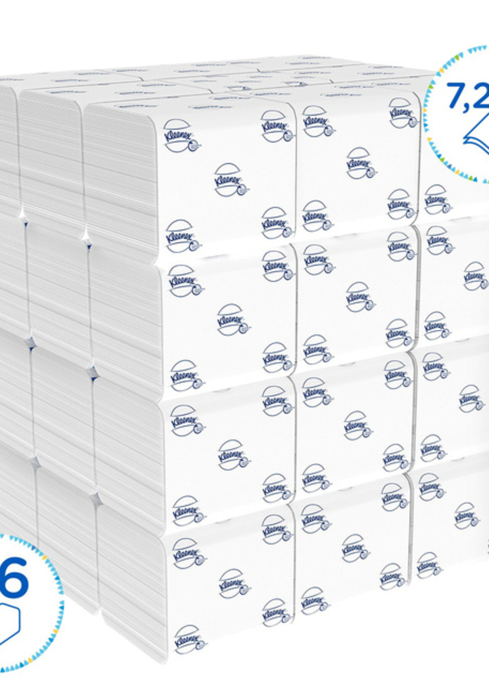 Kleenex Toiletpapier Kleenex gevouwen tissues 2 laags 36x200stuks wit 8408