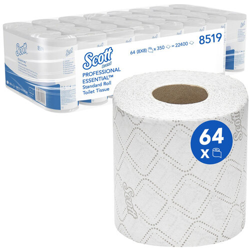 Scott Toiletpapier Scott Essential 2-laags 350 vel wit 8519