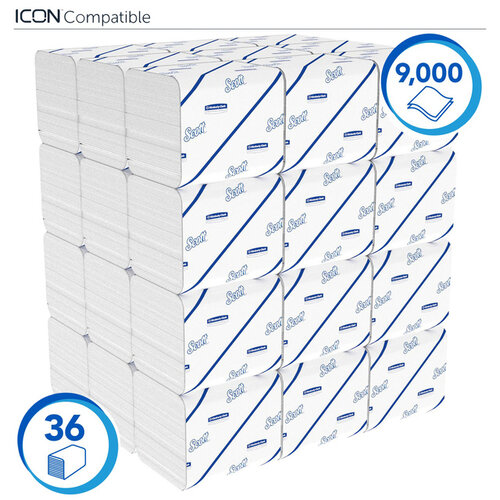 Scott Toiletpapier Scott gevouwen tissue 2-laags 36x250stuks wit 8508