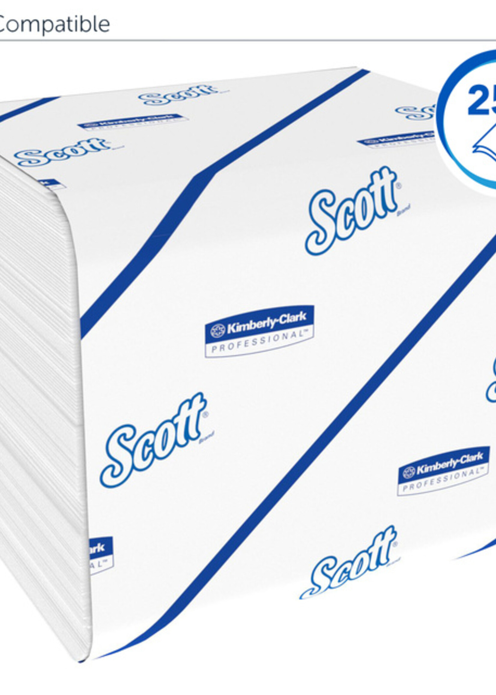 Scott Toiletpapier Scott gevouwen tissue 2-laags 36x250stuks wit 8508