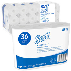 Papier toilette KC Scott Essential 8517 2 épaisseurs 600 feuilles blanc