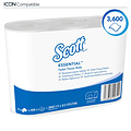 Scott Papier toilette KC Scott Essential 8517 2 épaisseurs 600 feuilles blanc