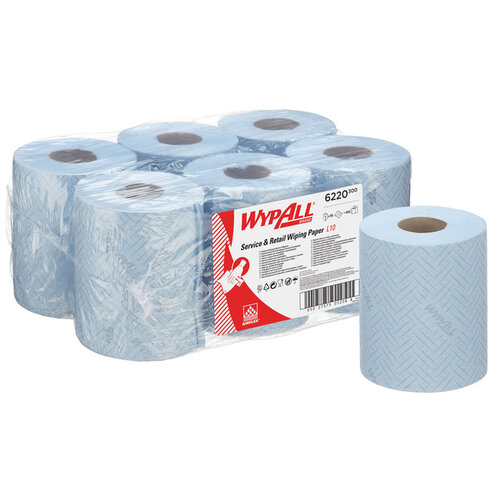 WypAll Rouleau d'essuyage WypAll 6220 L10 1 épaisseur 18,3cmx106m 280 feuilles bleu