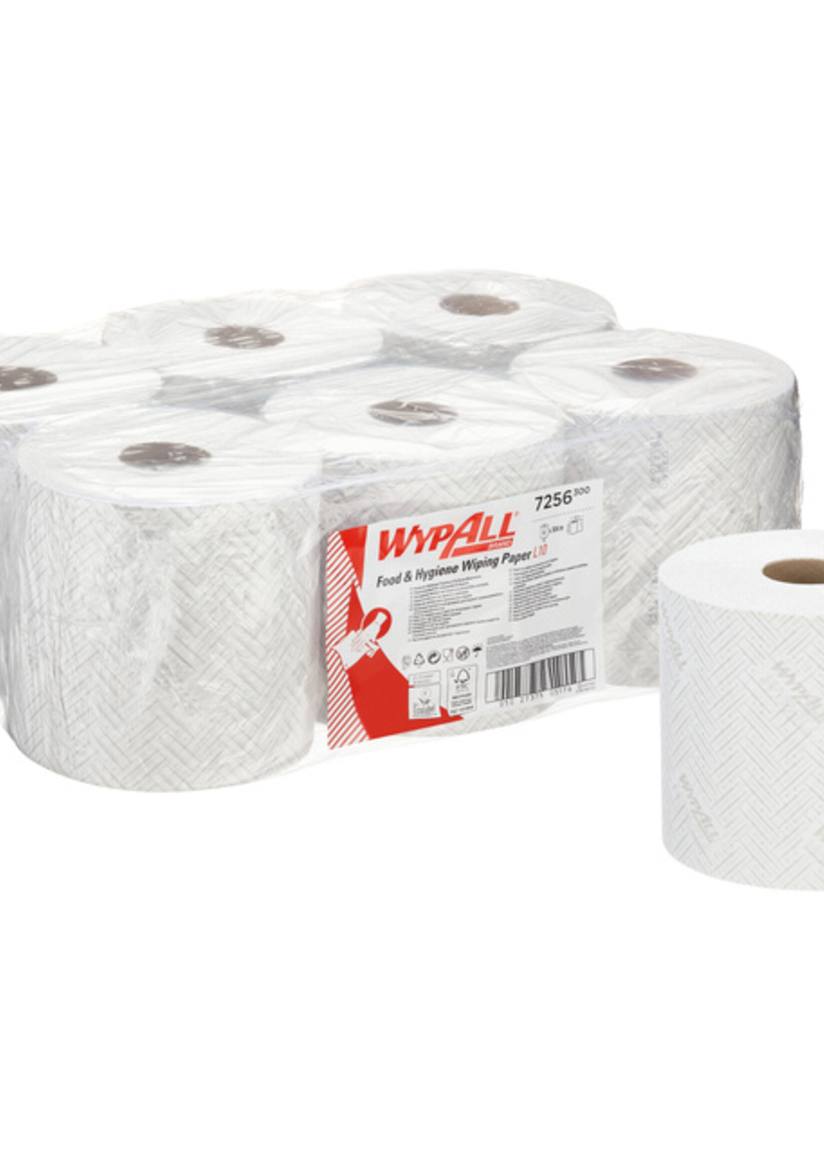 WypAll Poetsrol WypAll L10 1-laags 19,5cmx304m 800vel wit 7256