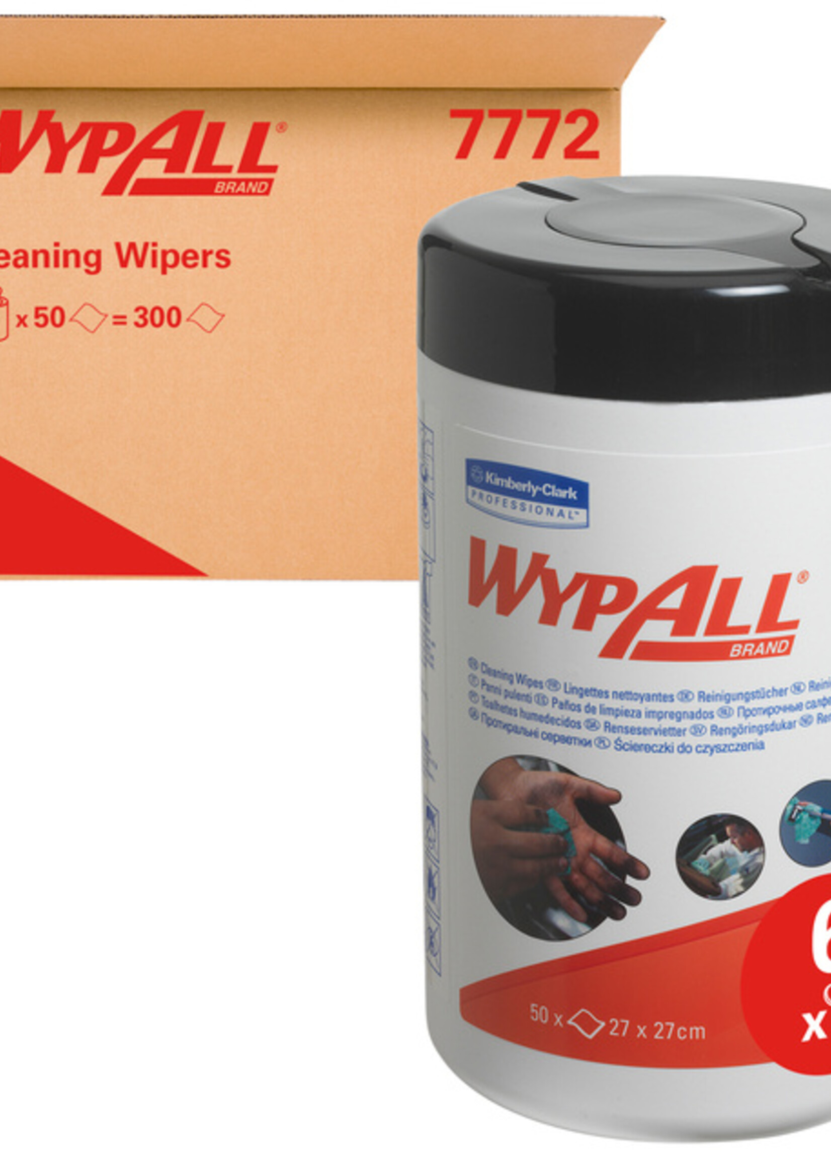 WypAll Reinigingsdoek WypAll geïmpregneerd 27x27cm 50vel per bus groen 7772