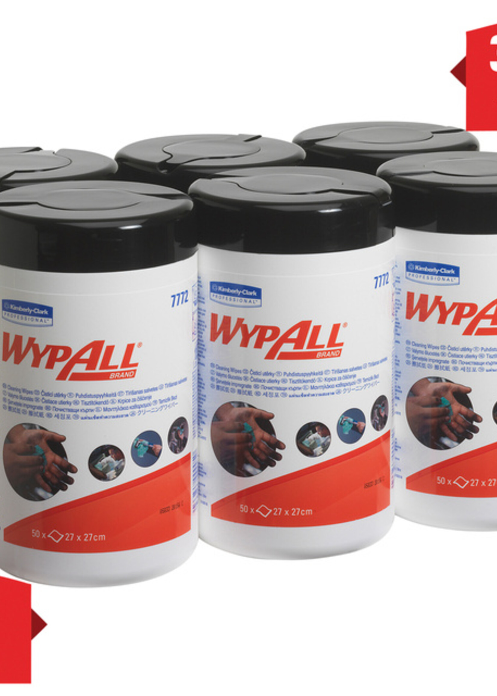 WypAll Reinigingsdoek WypAll geïmpregneerd 27x27cm 50vel per bus groen 7772