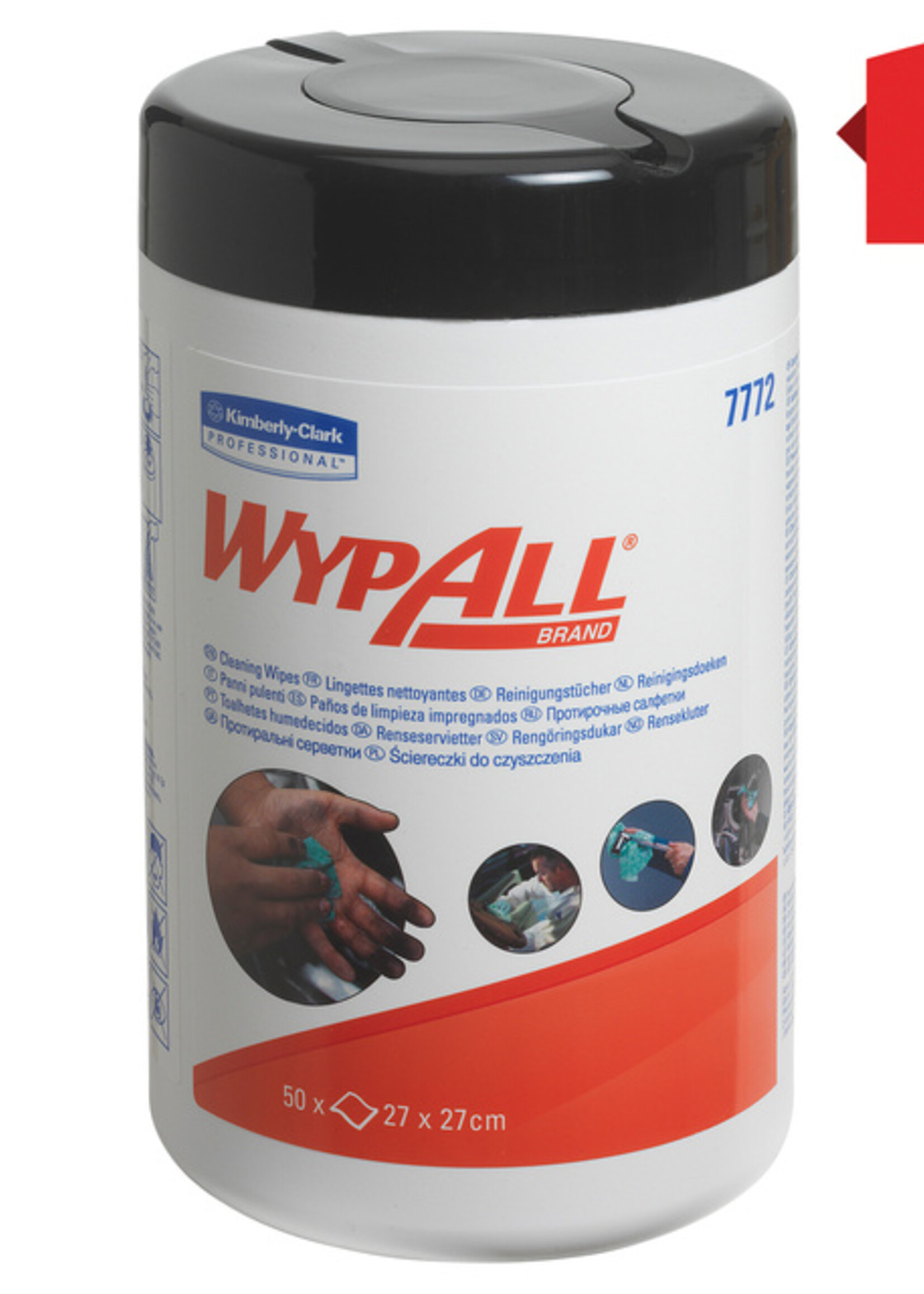 WypAll Reinigingsdoek WypAll geïmpregneerd 27x27cm 50vel per bus groen 7772