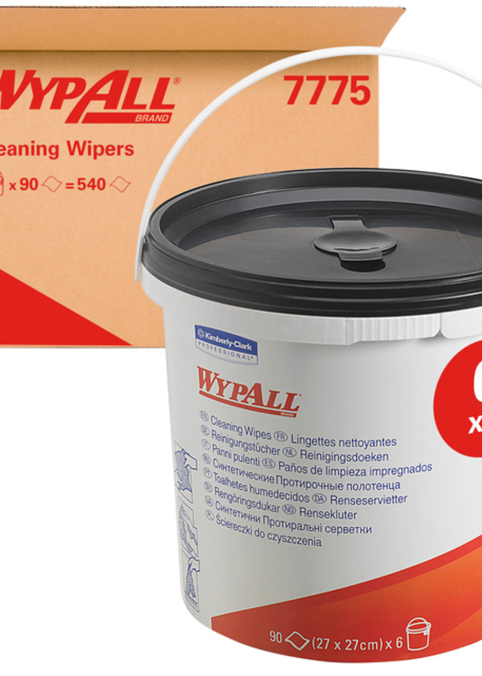 WypAll Lingettes nettoyantes WypAll 7775 imprégnées 27x27cm baril 90 feuilles vert