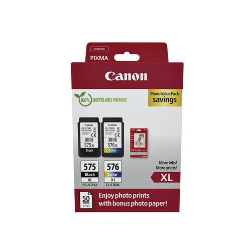 Canon Inktcartridge Canon PG-575XL + CL-576XL zwart+kleur
