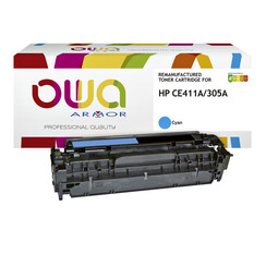 Cartouche toner OWA alternative pour HP CE411A bleu