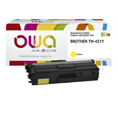 Toner OWA alternatief tbv Brother TN-421Y geel