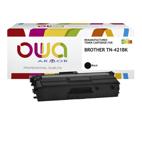OWA (OAR) Toner OWA alternatief tbv Brother TN-421BK zwart