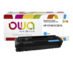 Cartouche toner OWA alternative pour HP CF401X bleu