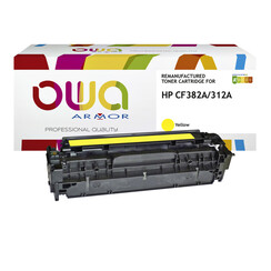Cartouche toner OWA alternative pour HP CF382A jaune