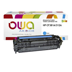 Cartouche toner OWA alternative pour HP CF381A bleu