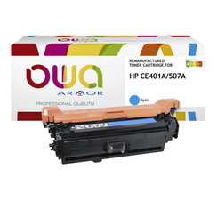 Cartouche toner OWA alternative pour HP CE401A bleu