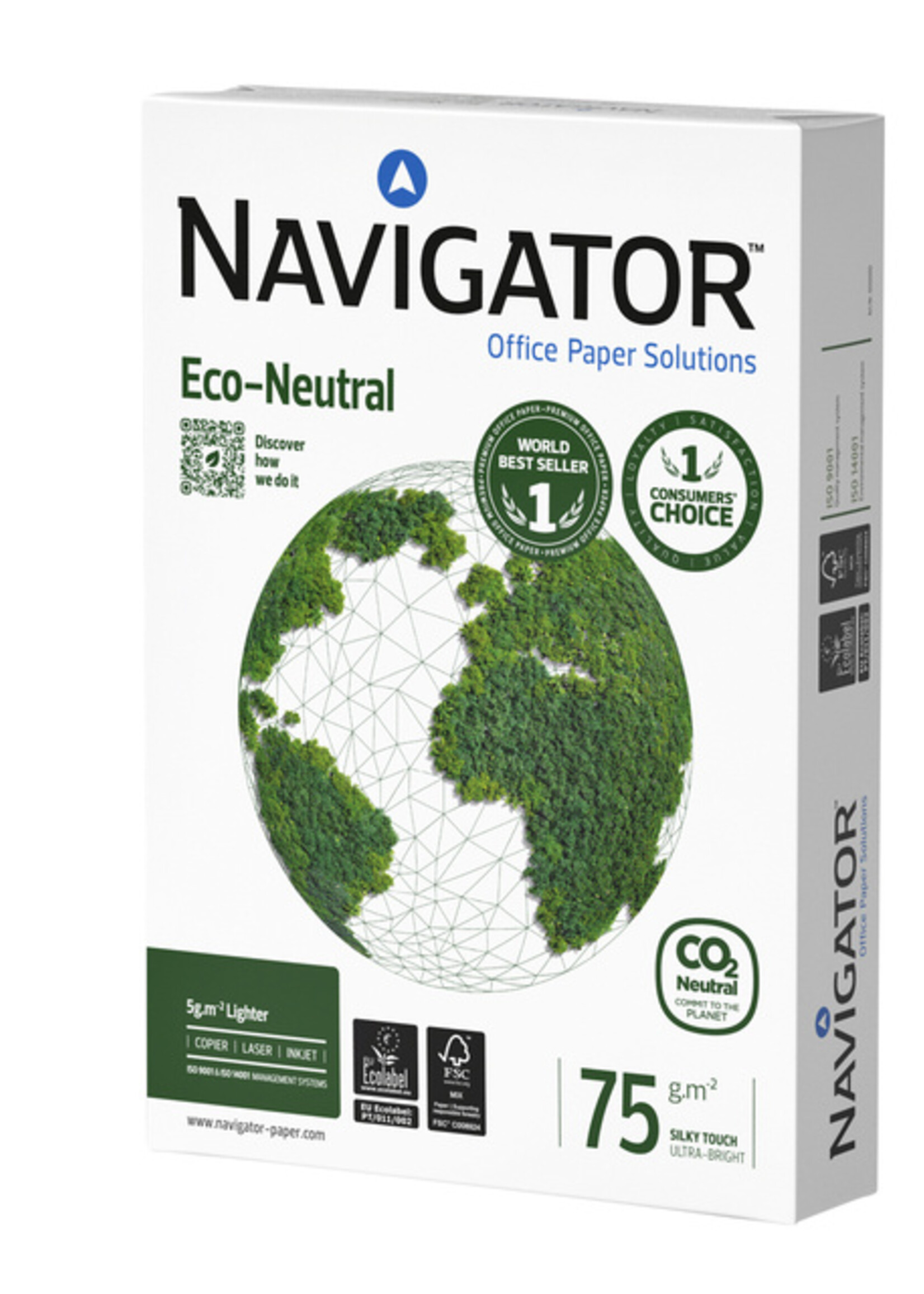 Navigator Papier copieur Navigator Eco-Neutre A4 75g blanc 500 feuilles