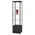 Sdb Vitrine SDB MPC-o-LED noir 500x500x2000mm