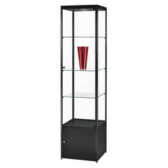 Vitrine SDB MPC-o-LED noir 500x500x2000mm