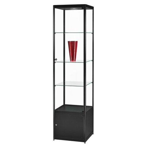 Sdb Vitrine SDB MPC-o-LED noir 500x500x2000mm
