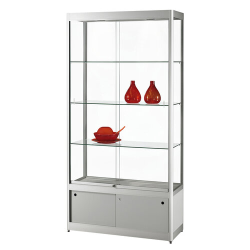 Sdb Vitrine SDB gpc-o-1000 led zilver 1000x400x2000mm