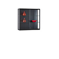 Sdb Vitrine SDB WMS-H1000 W noir 1000x300x984mm