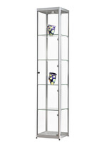 Sdb Vitrine SDB 115-400 zilver led mag 400x400x2000mm