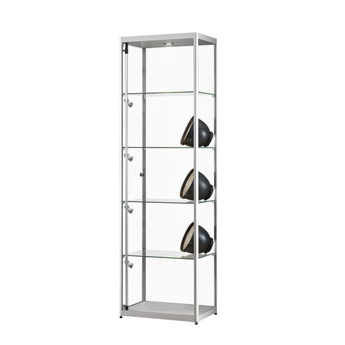 Sdb Vitrine SDB 115-600 LED gris 600x400x2000mm