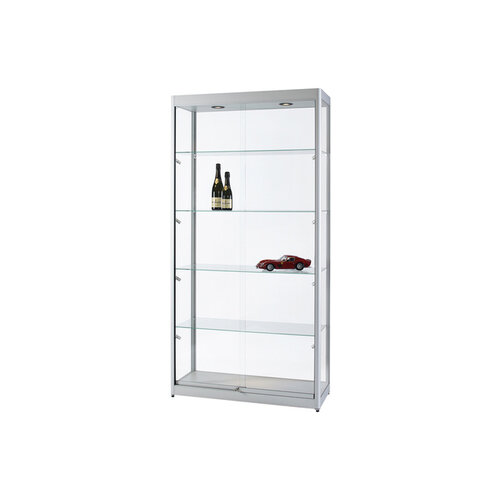 Sdb Vitrine SDB 315-1000 zilver led mag 1000x400x2000mm