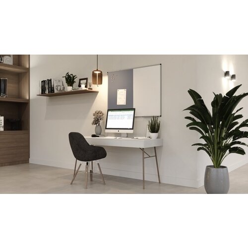 Legamaster Tableau combi Legamaster UNITE Feutre gris-Tableau blanc 90x120cm