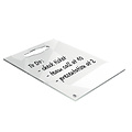 Nobo Bloc-notes mini tableau blanc Nobo A4 acryl transparent avec prise