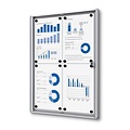 Quantore Vitrine d'affichage d'intérieur Quantore 4x A4 argent